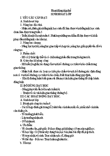 Kế hoạch bài dạy Lớp 5 - Tuần 6 - Năm học 2023-2024 - Đặng Thái Lê Na