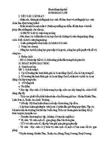 Kế hoạch bài dạy Lớp 5 - Tuần 9 - Năm học 2023-2024 - Đặng Thái Lê Na